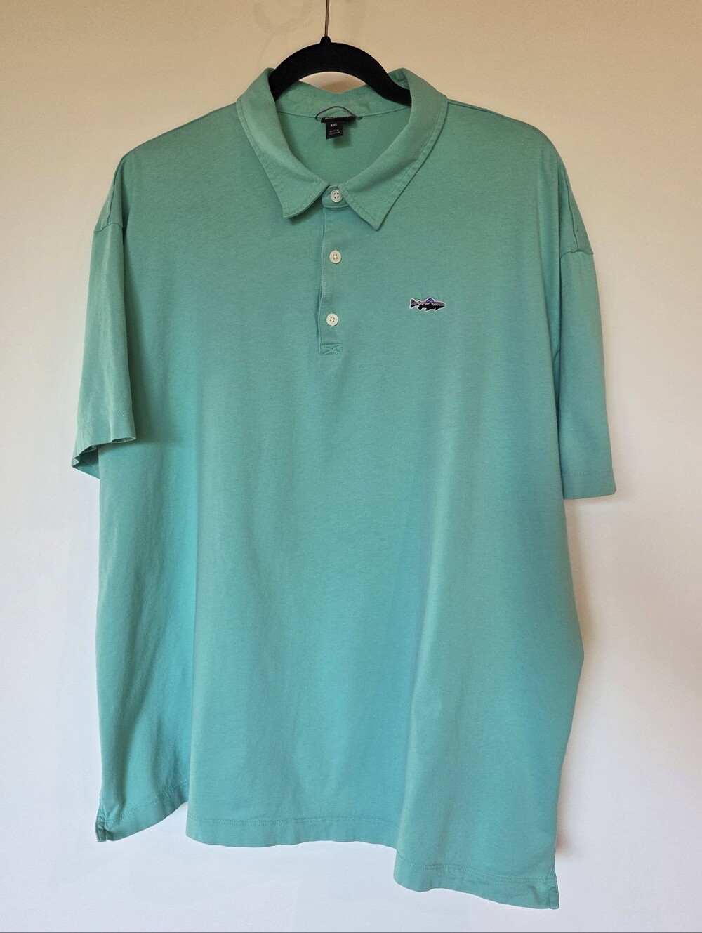 Patagonia Men's Trout Fitz Roy Polo Shirt In Aqua